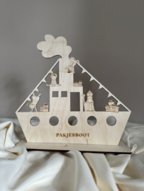 HOUTEN PAKJESBOOT SINTERKLAAS | GROOT