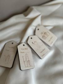 CADEAULABELS SINTERKLAAS | SET VAN 4