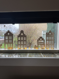 HOUTEN HUISJES RAAMDECORATIE | SINT EDITIE