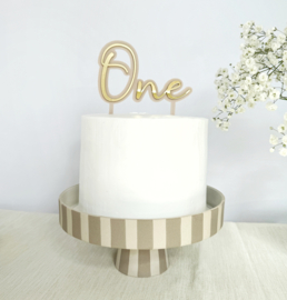 Taarttopper Nude & Goud | Leeftijd
