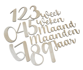 HOUTEN MIJLPAAL CIJFERS & WEKEN/MAANDEN