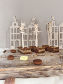 SET VAN 6 SINTERKLAAS STEKERS