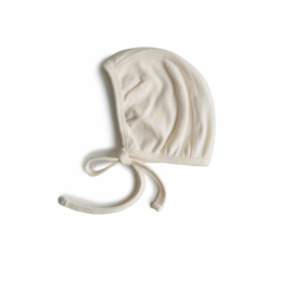 RIBBED BABY BONNET | IVORY