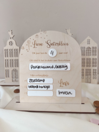 BESCHRIJFBAAR HOUTEN VERLANGLIJSTJE | SINTERKLAAS