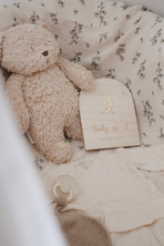 HOUTEN BORDJE MET GOUDFOLIE | BABY NR….