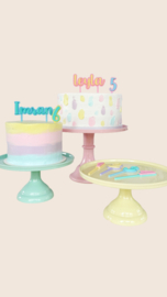 Gepersonaliseerde Taarttopper Naam | Pastel Kleuren