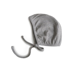 RIBBED BABY BONNET | GRAY