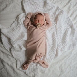 RIBBED BABY BONNET | BLUSH