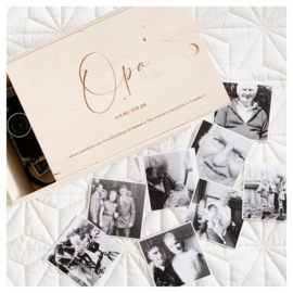 HOUTEN MEMORYBOX GEGRAVEERD | "OPA"