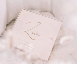 HOUTEN MEMORYBOX GEGRAVEERD | "ZIVA"