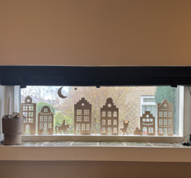 HOUTEN HUISJES RAAMDECORATIE | SINT EDITIE