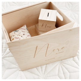 HOUTEN MEMORYBOX GEGRAVEERD | "SIERLIJK"