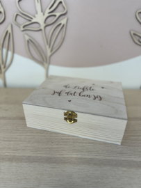 Gegraveerde Theedoos Van Hout | Juf of Meester