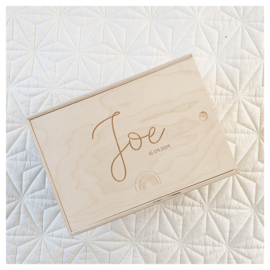 HOUTEN MEMORYBOX GEGRAVEERD | "JOE"