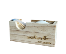Houten Plakband Houder | Liefste juf of meester