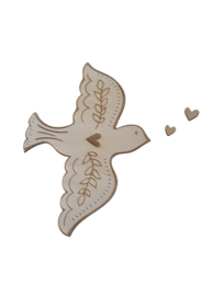 HOUTEN VOGELTJE | MUURDECORATIE