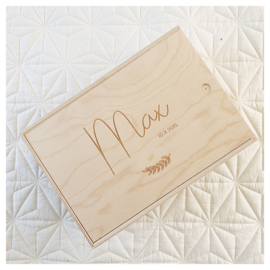 HOUTEN MEMORYBOX GEGRAVEERD | "MAX"