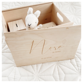 HOUTEN MEMORYBOX GEGRAVEERD | "SIERLIJK"
