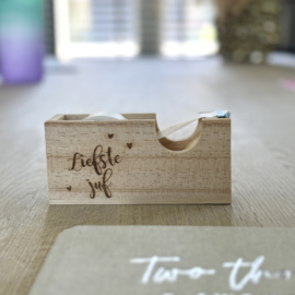 Houten Plakband Houder | Liefste juf of meester