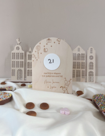 GEPERSONALISEERDE HOUTEN AFTELKALENDER | SINTERKLAAS
