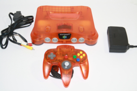 Nintendo 64 Console Set Fire Orange