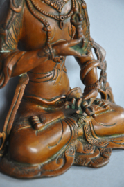 Medium-sized bronze Vajrasattva Buddha statue, Nepal, 2nd half of the 20th century