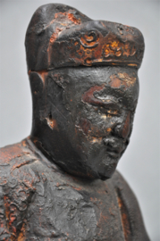 Antiek Chinees beeld van de generaal/wijsheer GUA YU, 1850 - 1920