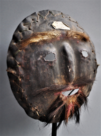 Metal shaman face mask, West Nepal