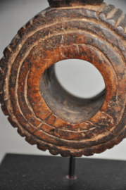 GREAT! Museum piece! Very old ghurra, churning rod holder, Nepal, 1850-1900