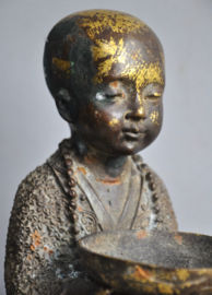Refined cast bronze monk, 2nd half of 20th century, Nepal