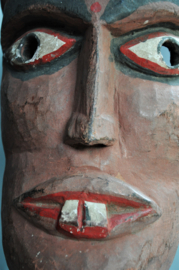 Expressive wooden festival mask, West Nepal, ca 1970