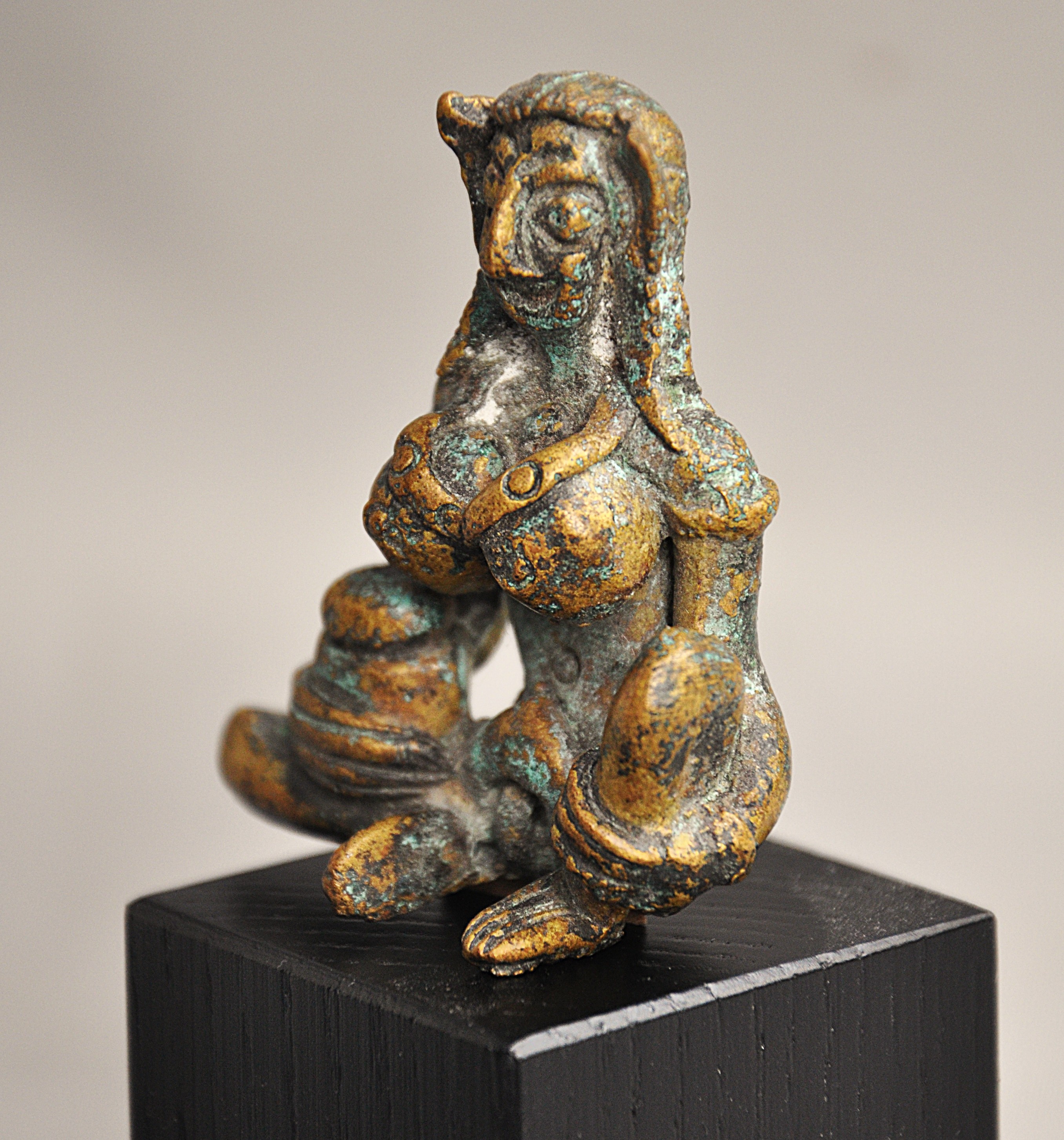Bronzen beeldje van de Godheid Phra Ngang, Cambodja/Thailand