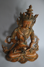 Medium-sized bronze Vajrasattva Buddha statue, Nepal, 2nd half of the 20th century