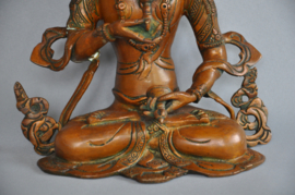 Medium-sized bronze Vajrasattva Buddha statue, Nepal, 2nd half of the 20th century