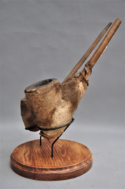 2 old tribal pipes, MOBA people, Northern Togo, mid-20th century