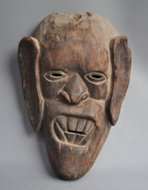 Expressive festival mask from the Terai, Tharu people, Nepal, ca 1970