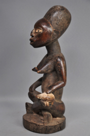 Old wooden PHEMBA statue of the YOMBE, DR Congo, 1960-70