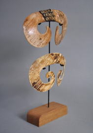 Dubbele BiPane, neusornament, ASMAT, Papoea Nieuw Guinea