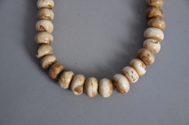 Tibetan necklace of fossil shell beads, Nepal, 2nd half of the 20th century