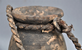 Wooden yak butter jar with cord, Nepal, 2nd half 20th century