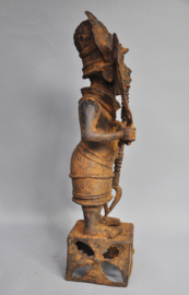 Bronze Benin warrior on base, IFE, Benin City region, Nigeria, 21st century