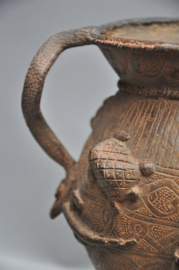 GREAT! Old, bronze IFE Jar, region Benin City, Nigeria, approx. 1950