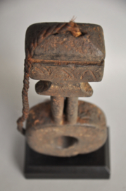 GREAT! Very old ghurra, churning stick conductor, Nepal, 1850-1900