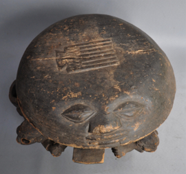 Large ceremonial bowl with lid, YORUBA, Nigeria, mid 20th century