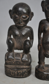 Two DAYAK statues, Borneo, 2nd half 20th century