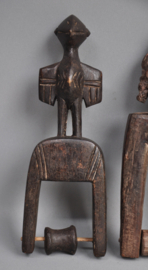2x Baule weaving pulley, Ivory Coast, 2nd half of the 20th century