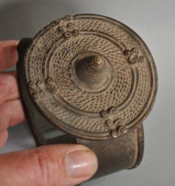 Zéér oude tribale bronzen armband vd GHAN, Burkina Faso, 1e helft 20e eeuw