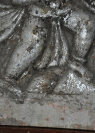 Authentic Marble Hanuman Panel with Silver Leaf - Unique Temple Plate from India