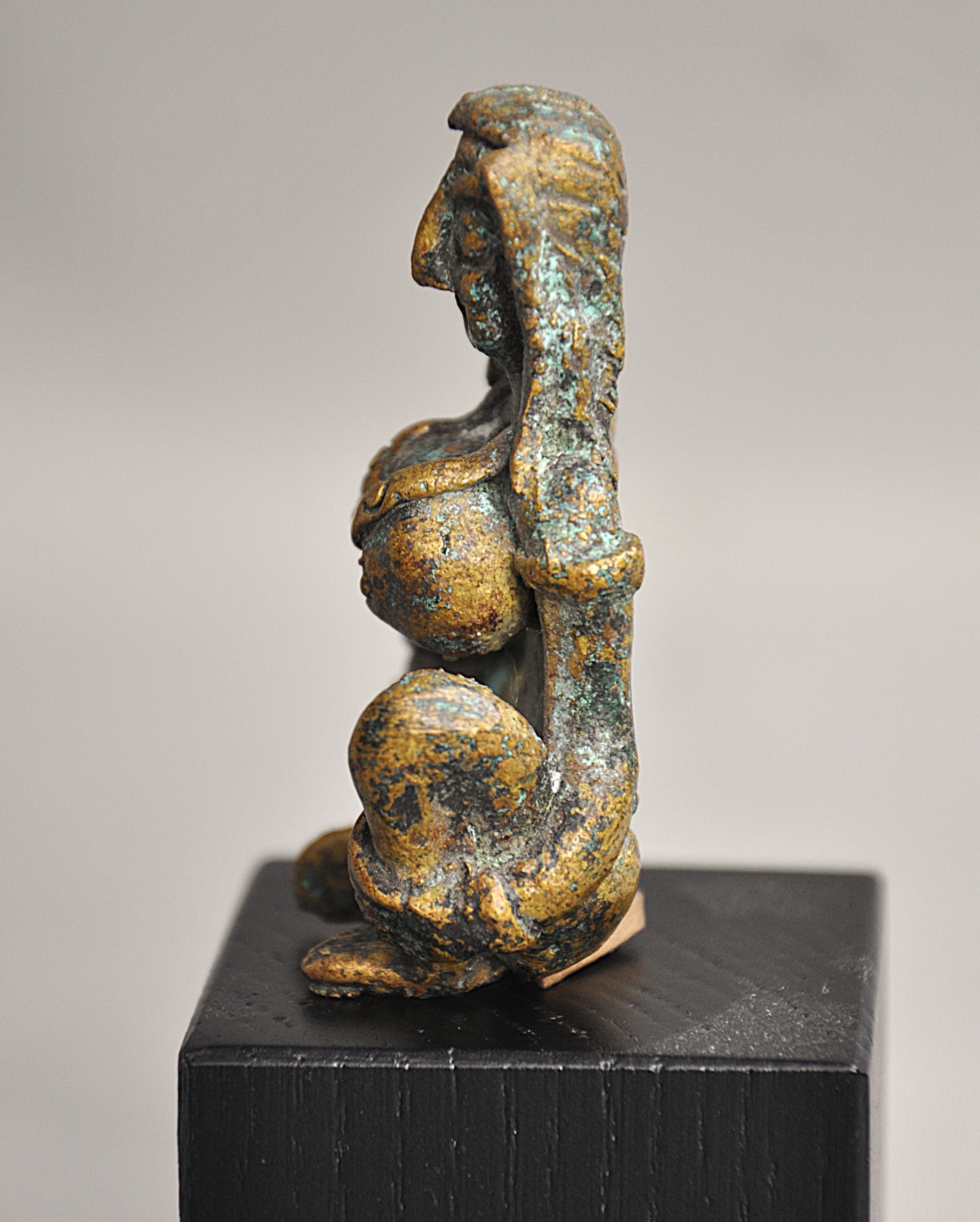Bronzen beeldje van de Godheid Phra Ngang, Cambodja/Thailand