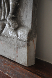 Authentic Marble Hanuman Panel with Silver Leaf - Unique Temple Plate from India